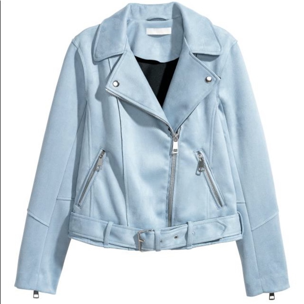 Faux blue suede jacket🐦